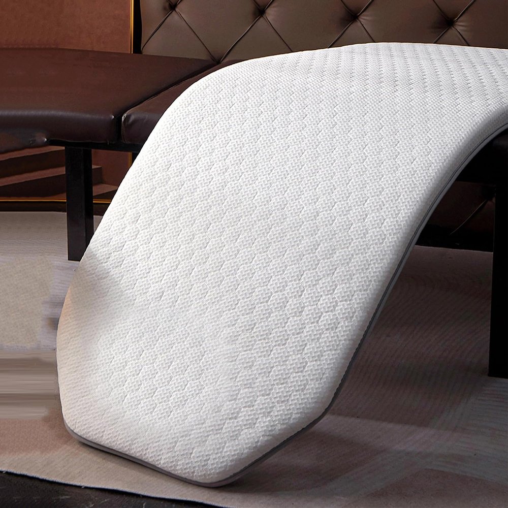 on Slip Spa Table Mattress with Face Breathing Hole and Elastic Bands, 6 cm Thick, White