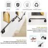 Outdoor Handrail for Stairs, Black Wrought Iron, Wall-Mounted, 330 cm view 3