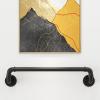 Outdoor Handrail for Stairs, Black Wrought Iron, Wall-Mounted, 330 cm view 4