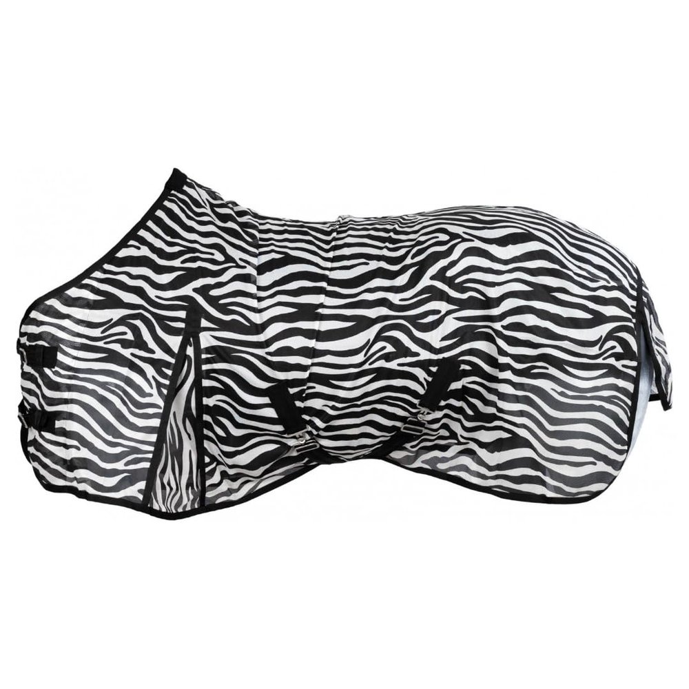 RL24 Zebra Fly Sheet with Cross Surcingles, Black/White, 125 cm