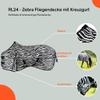 RL24 Zebra Fly Sheet with Cross Surcingles, Black/White, 125 cm view 2