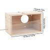 Riaisttd Parakeet Nesting Box, Natural Wood Breeding Box, Transparent Birdhouse view 2