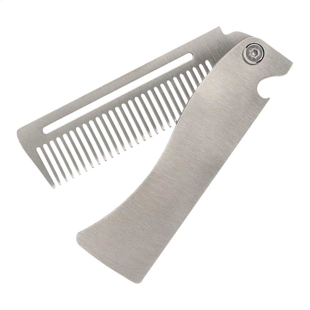 Folding Comb for Men, Stainless Steel