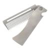 Folding Comb for Men, Stainless Steel view 1