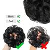 Matte Voluminous Synthetic Hair Bun for Women, White view 4