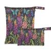 Reusable Baby Wet Bags, 2-Pack, Purple and Pink Hyacinth Flowers view 1