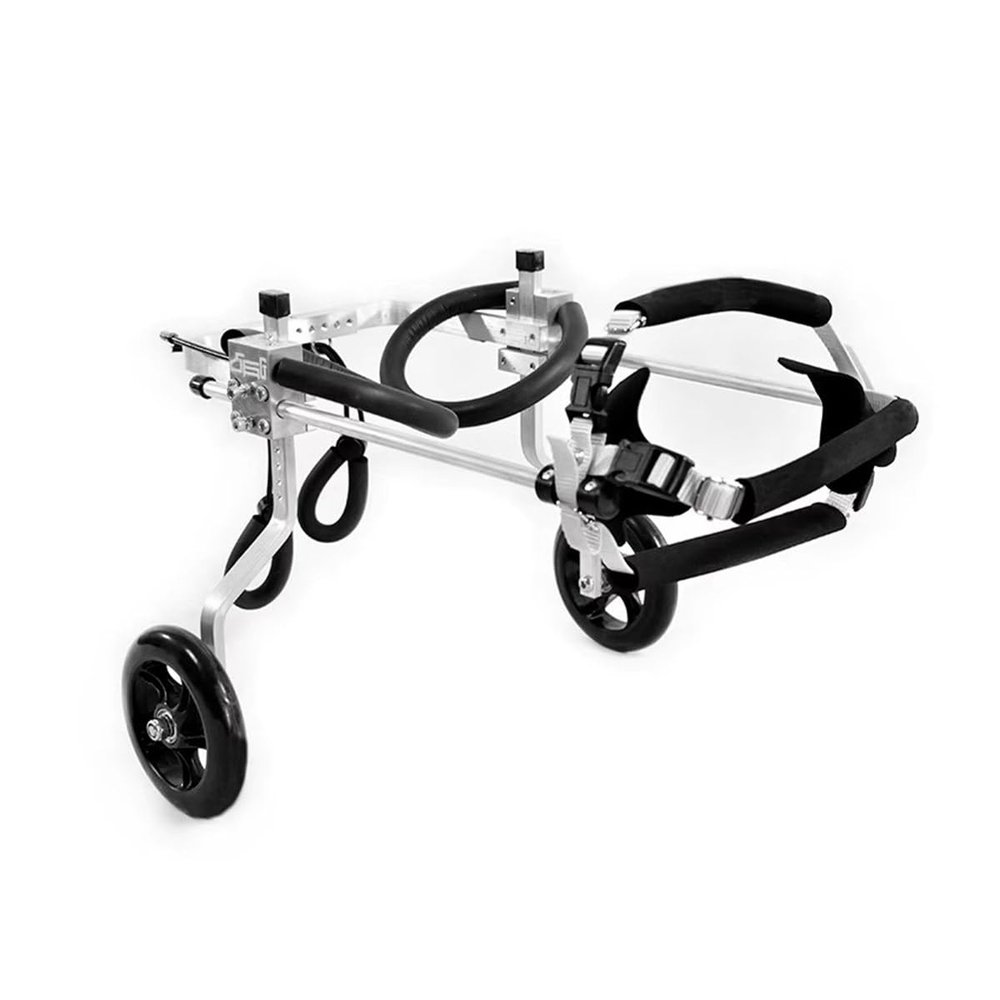 MJHETCY Dog Wheelchair for Hind Legs, Adjustable 2-Wheel Rear Support Cart, Size S (4–11 kg)