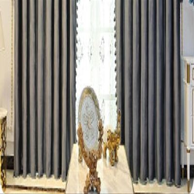 Lirzxin Opaque Blackout Curtains with Grommets, Dark Gray, 107 x 115 cm, Set of 2
