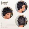 Natural Black 1B Human Hair Pixie Cut Wig, 10 cm view 2