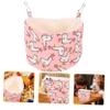 HANABASS Fabric Hammock for Hamsters and Parrots, Hanging Pet Bed, Pink view 1