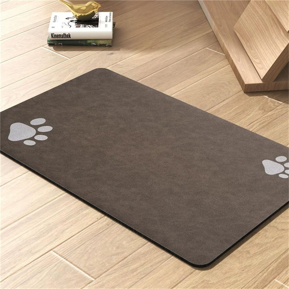 DOTBUY-SHOP Absorbent Dog Feeding Mat, Light Brown, 30 x 40 cm