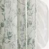 Lirzxin Thermal Blackout Curtains with Grommets, Green Floral Pattern with Lace, 86 x 183 cm, Set of 2 view 1