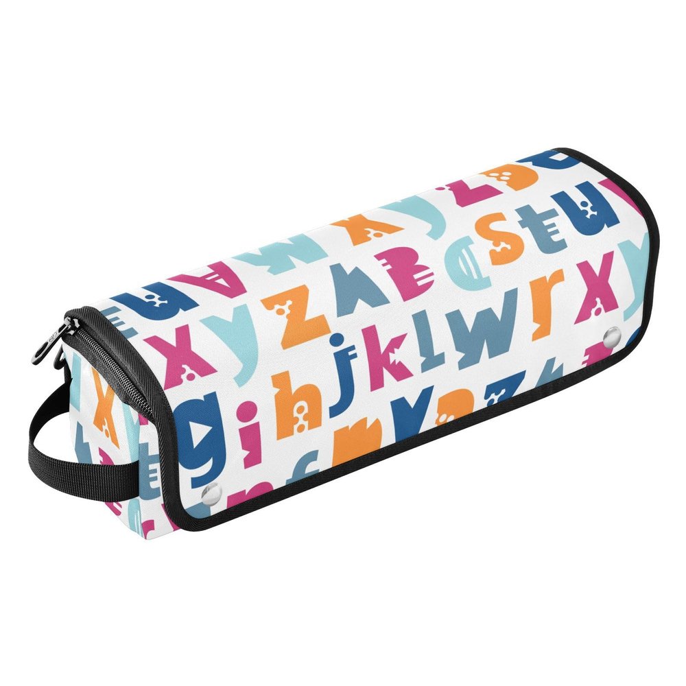 Colorful Hair Styling Tool Bag with Heat-Resistant Mat