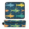 Seamless Colorful Shark Hair Styling Tool Bag with Heat-Resistant Mat view 2