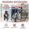 Wheelchair Cane Holder, Crutch Holder for Rollator and Wheelchair, Black view 4