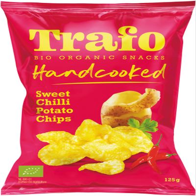 Handcooked Sweet Chili Chips, 12 x 125 g