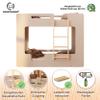 smartwood Bunk Bed 80 x 160 cm with Guardrails, Wood, Cashmere, Mimi B view 2