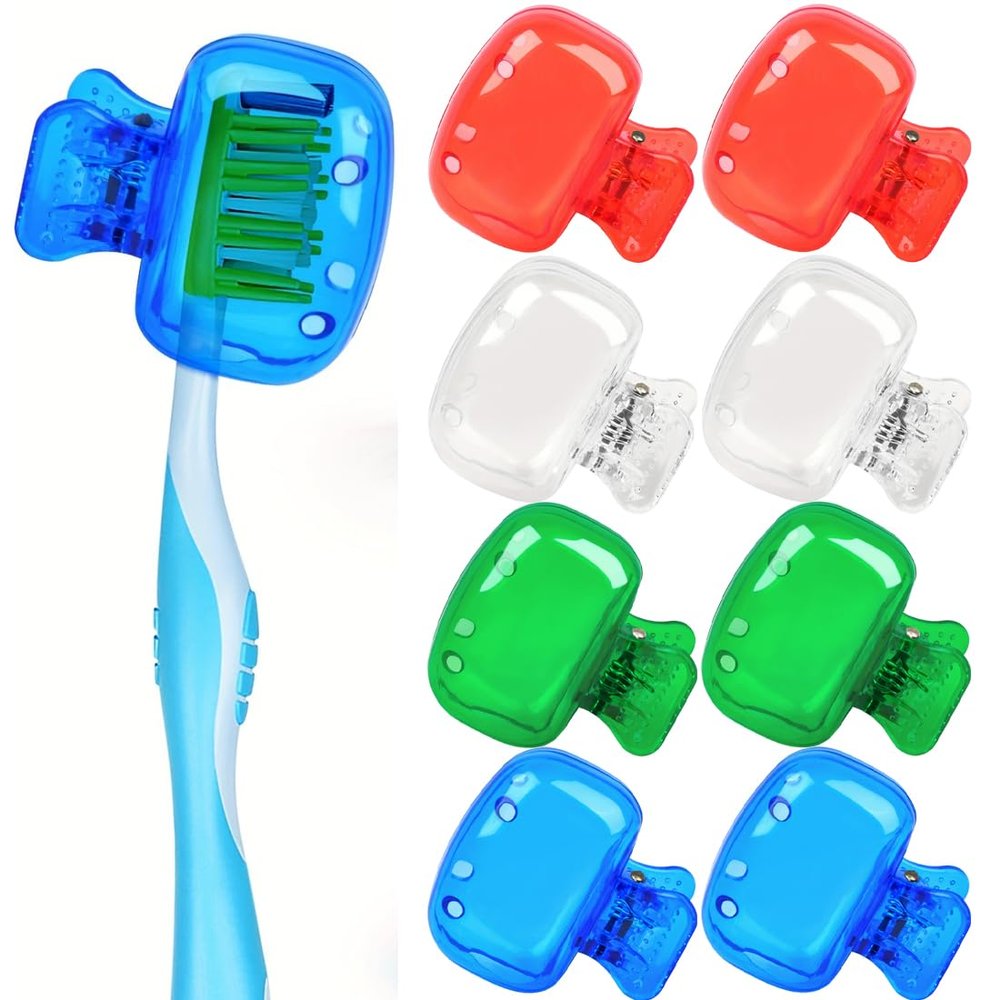 Toothbrush Head Covers, 8-Pack, for Manual and Electric Toothbrushes