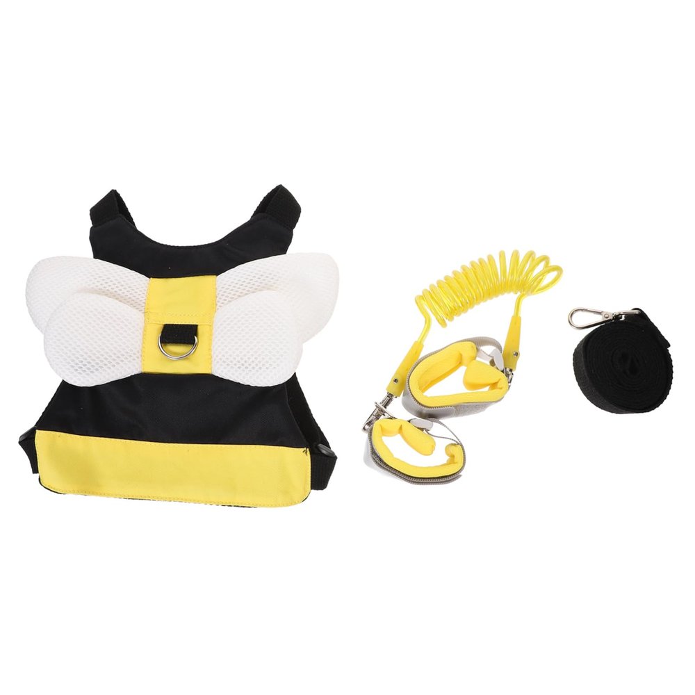 ERINGOGO Anti-Lost Toddler Backpack with Leash and Wristband, Bee Design