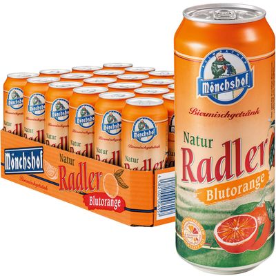 Mönchshof Natur Blood Orange Radler – 24 x 16.9 fl oz Single-Use Cans