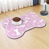 Hixingo Dog and Cat Bowl Mat, Absorbent Non-Slip Washable Pet Feeding Mat, Pink, 40 x 60 cm view 1
