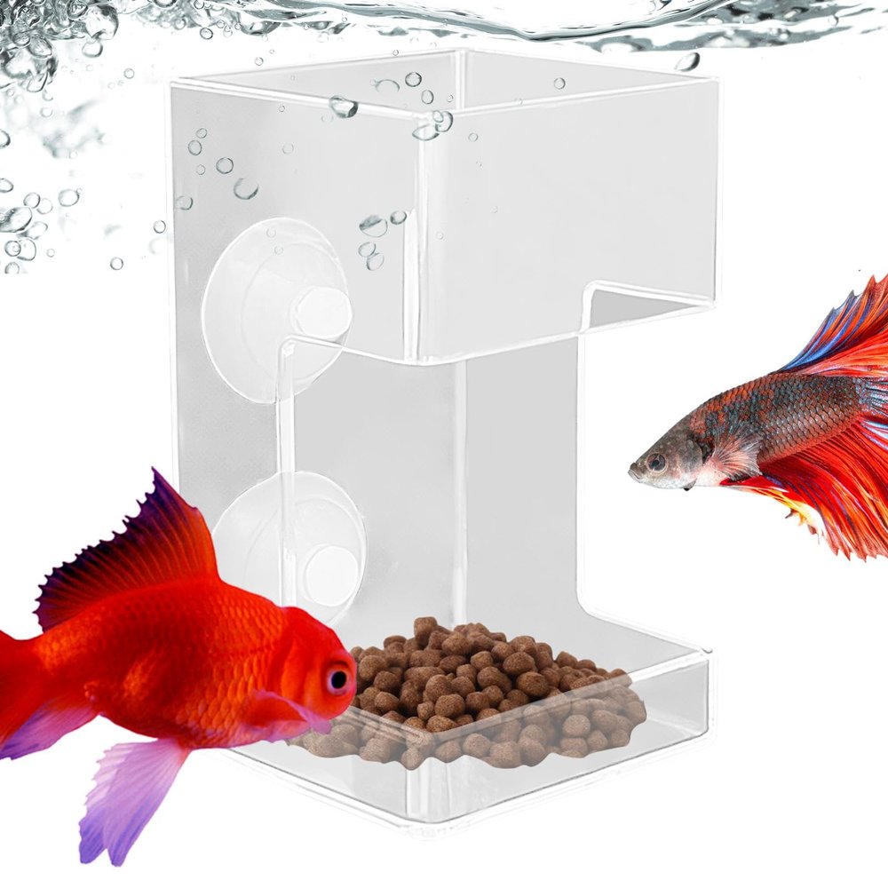 Aquarium Fish Feeder Tube with Suction Cup