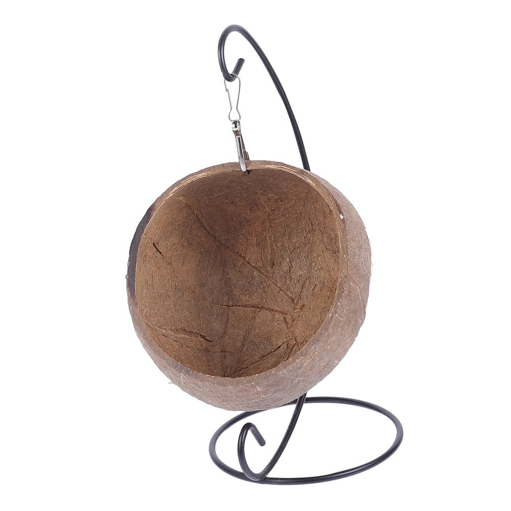CIYODO Hamster Hanging House with Coconut Shell and Metal