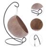 CIYODO Hamster Hanging House with Coconut Shell and Metal view 3