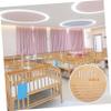 Round Wooden Baby Birth Announcement Name Sign view 3