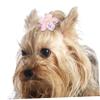 BUGUUYO 10-Piece Dog Hair Ties with Flower Decor view 3