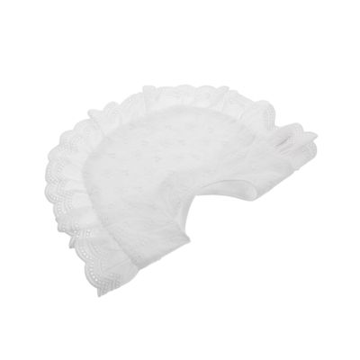 Vaguelly White Cotton Bibs, U-Shaped, Soft and Comfortable, Reliable Drool Protection for Babies and Toddlers During Feeding
