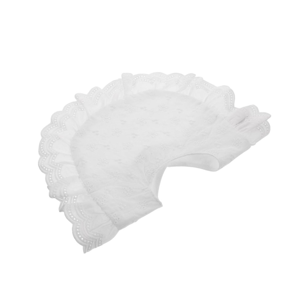 Vaguelly White Cotton Bibs, U-Shaped, Soft and Comfortable, Reliable Drool Protection for Babies and Toddlers During Feeding