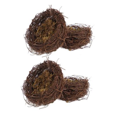 Supvox 4-Piece Rattan Bird Nest Set