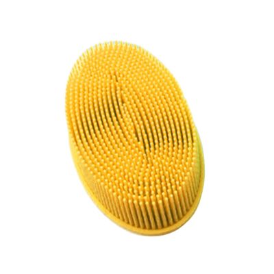 Yellow Silicone Shower Brush for Babies, Gentle for Bathing
