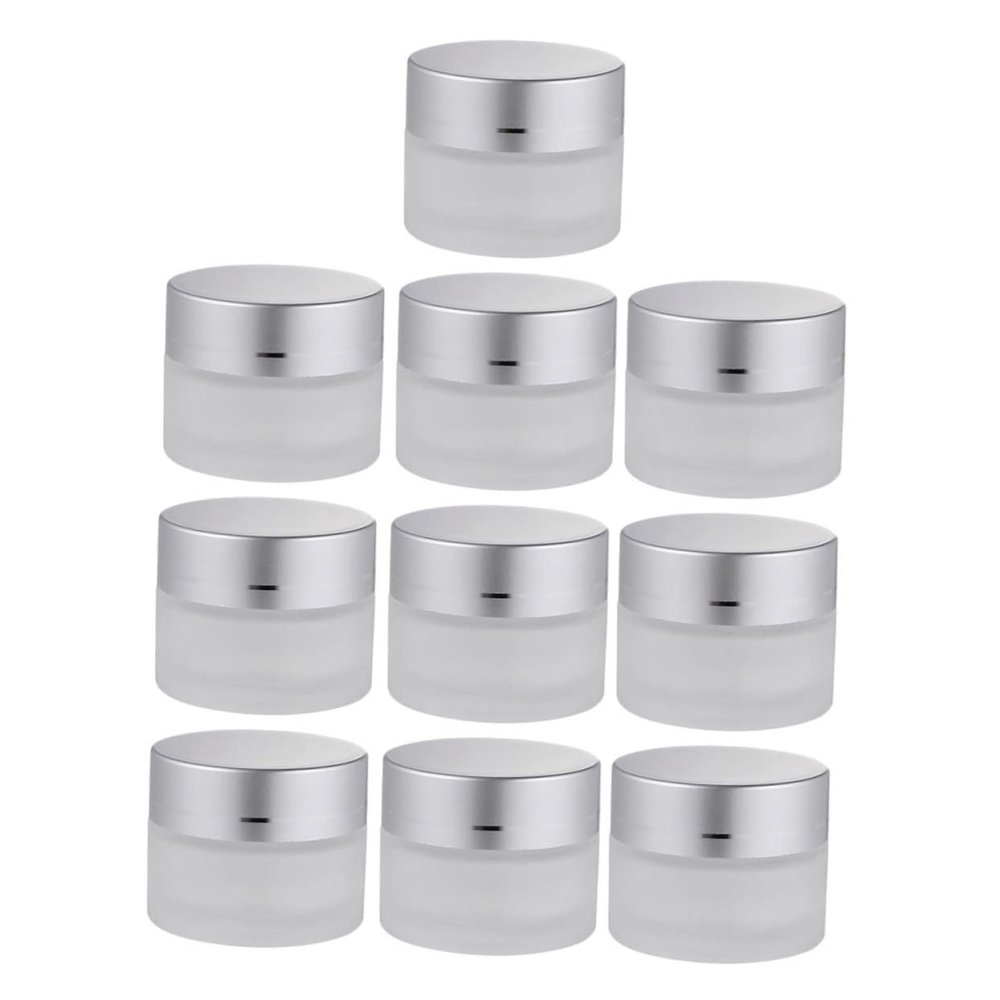 LIFKOME 10-Piece Glass Cosmetic Cream Jars