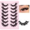 6D Volume Cat-Eye False Lashes, D-Curl, 7 Pairs view 1