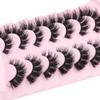 6D Volume Cat-Eye False Lashes, D-Curl, 7 Pairs view 3