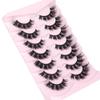 6D Volume Cat-Eye False Lashes, D-Curl, 7 Pairs view 4