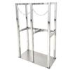 Generic Oxygen Storage Rack, Stainless Steel Gas Cylinder Organizer with Safety Chain, 15.7 x 7.9 x 15.7 in view 1