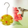 FewNvWa Outdoor Bird Waterer with Feeding Station, Yellow view 2