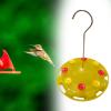 FewNvWa Outdoor Bird Waterer with Feeding Station, Yellow view 3