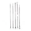 HZWMQDLF Double-Ended Acne Needle and Comedone Extractor Kit, Stainless Steel, 5-Piece, Style C view 1