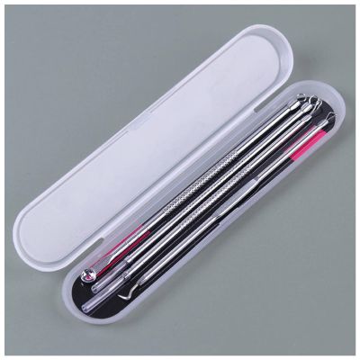 HZWMQDLF 4-Piece Blackhead and Acne Extractor Needle Set