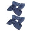 2-Pack Blue Retro Denim Fabric Hair Ties view 1
