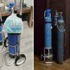 Aluminum Oxygen Cylinder Holder Cart with Wheels and Safety Straps view 2