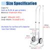 Aluminum Oxygen Cylinder Holder Cart with Wheels and Safety Straps view 3