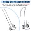 Aluminum Oxygen Cylinder Holder Cart with Wheels and Safety Straps view 4