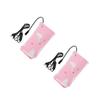 HEMOTON 2-Pack USB Baby Bottle Warming Sleeves, Pink Cotton view 1