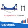 Oxygen Safety Clamps/Propane Tank Holder with Safety Chain, Wall-Mounted Holder for 40-Liter Gas Cylinders, 2-Pack view 4