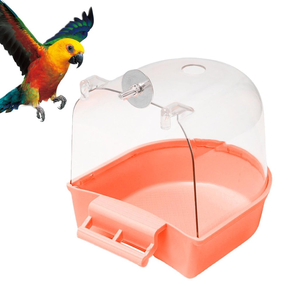 Parrot Bathing Tub - Clear Bird Cage Bath Box